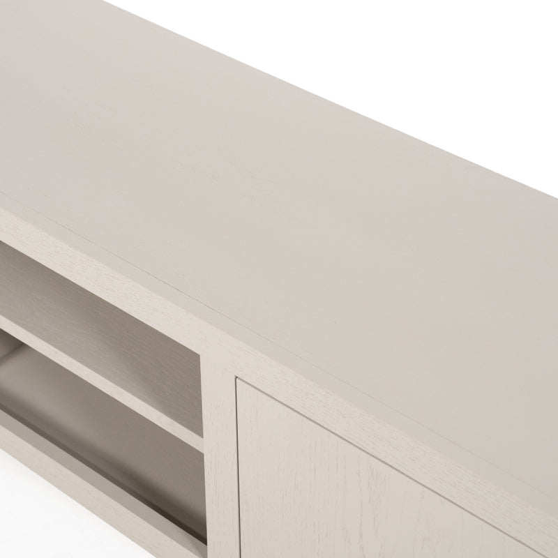Fernsehschrank taupe Eiche furniert, TV Schrank taupe Eiche furniert, Lowboard taupe Eiche furniert, Breite 200 cm