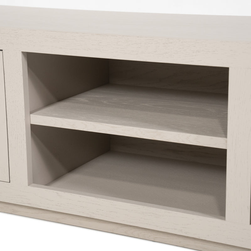 Fernsehschrank taupe Eiche furniert, TV Schrank taupe Eiche furniert, Lowboard taupe Eiche furniert, Breite 200 cm