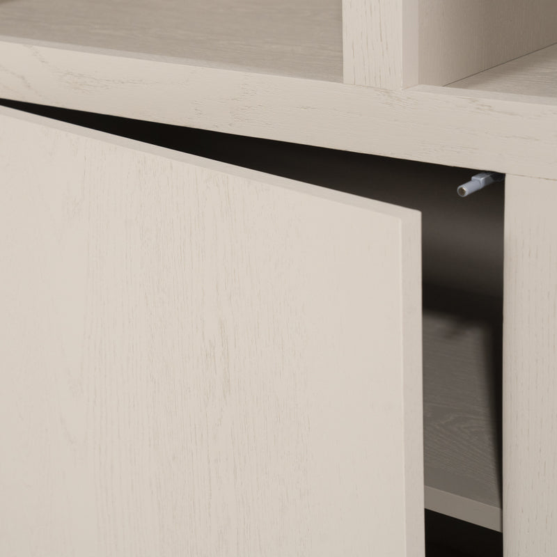 Fernsehschrank taupe Eiche furniert, TV Schrank taupe Eiche furniert, Lowboard taupe Eiche furniert, Breite 200 cm