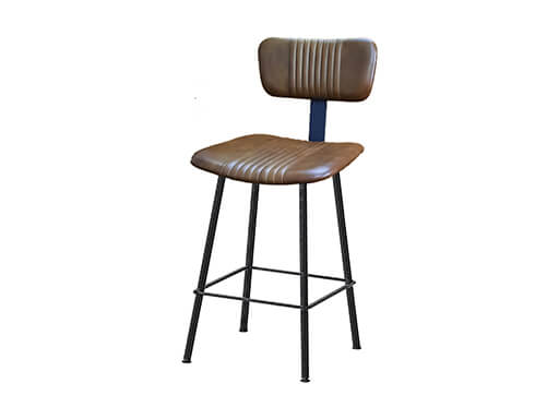 Barstuhl Leder braun, Barstuhl Industriedesign, Sitzhöhe 70 cm