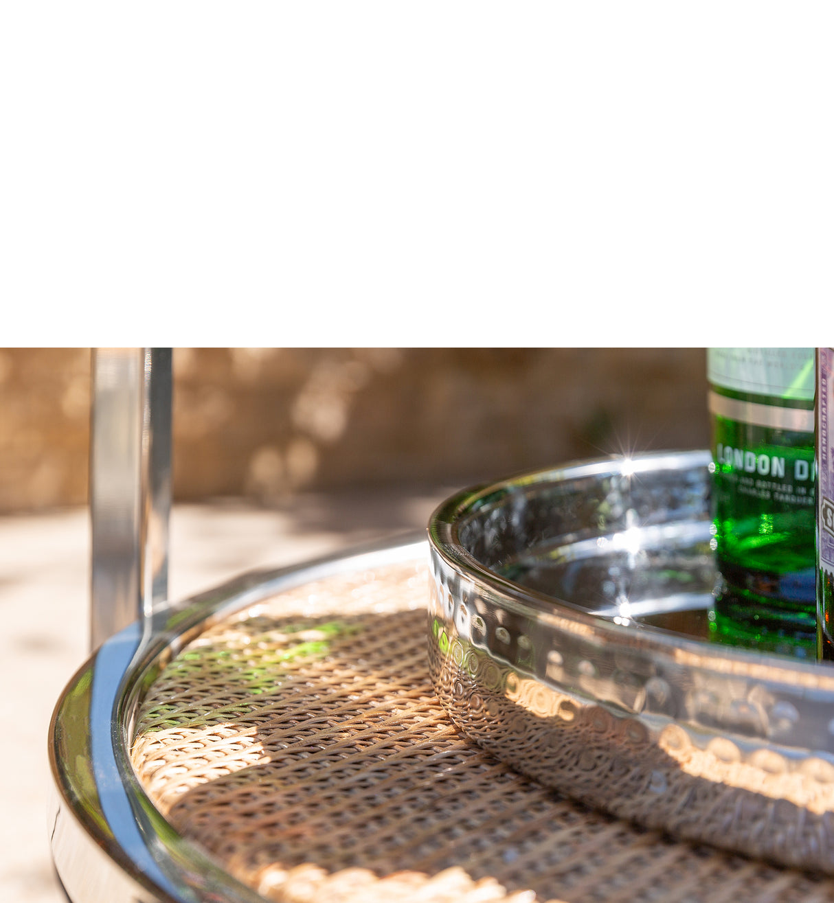 Servierwagen Glas Metall, Barwagen Silber, Trolley Silber