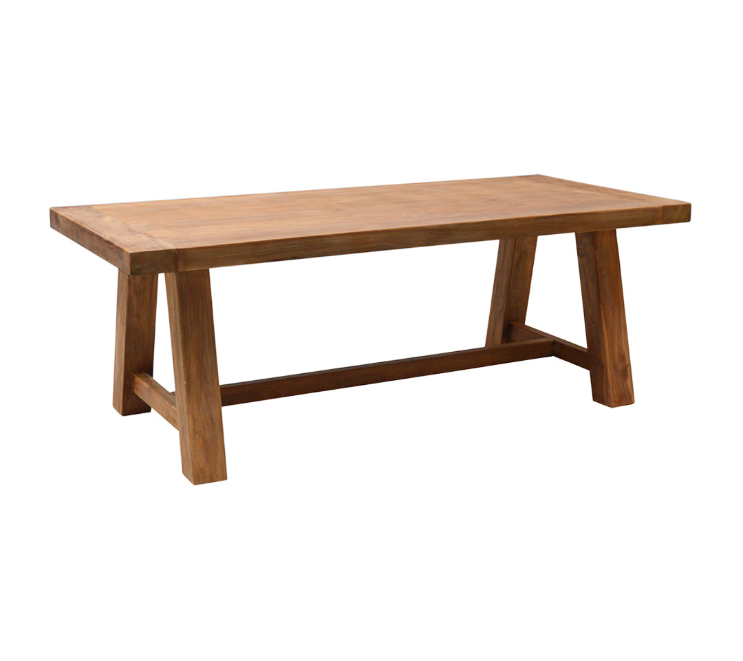 Esstisch Holz Teak, Tisch Massivholz, Länge 220 cm
