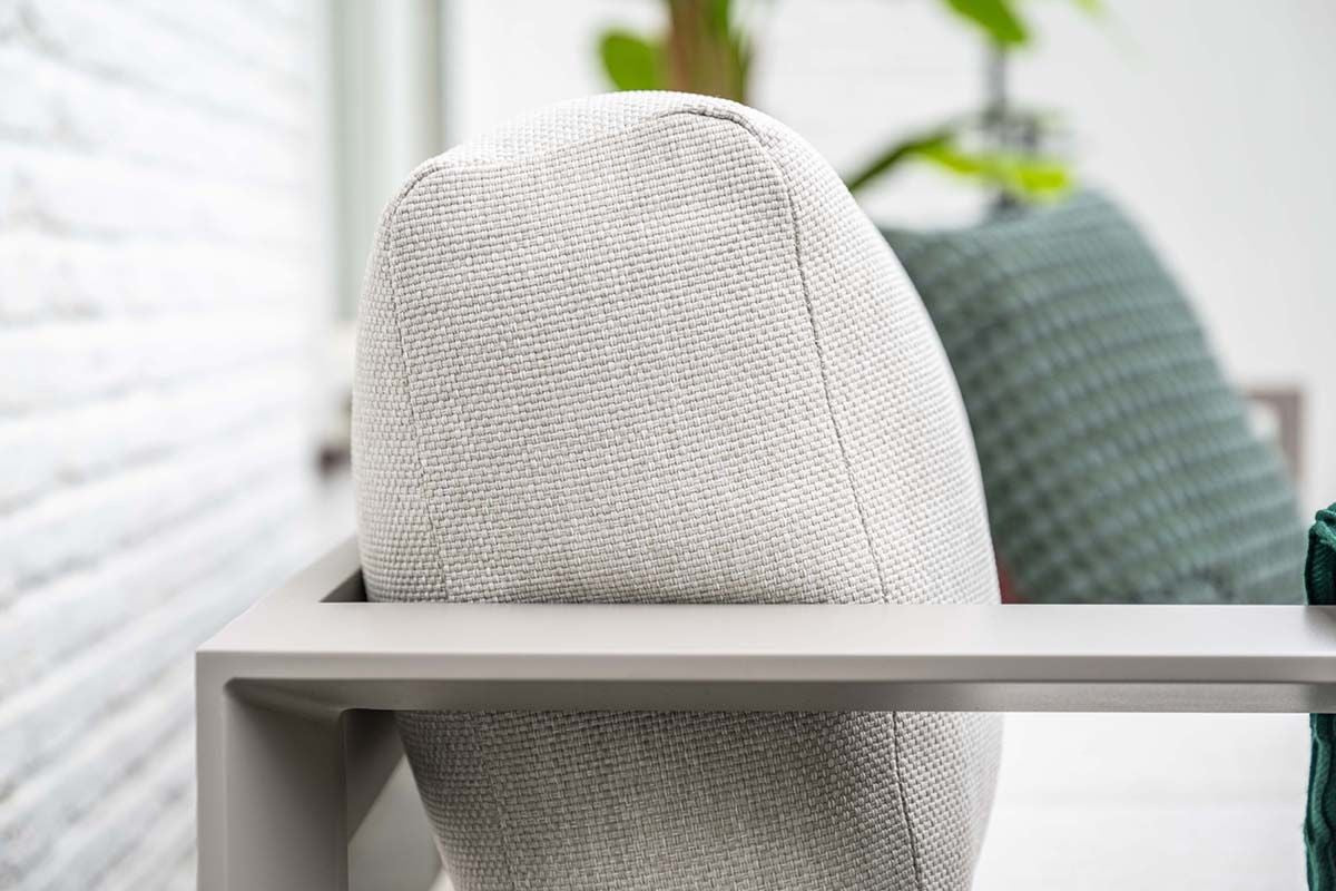 Gartensessel taupe Metall, Gartensessel Aluminium-Gestell taupe, Breite 91 cm