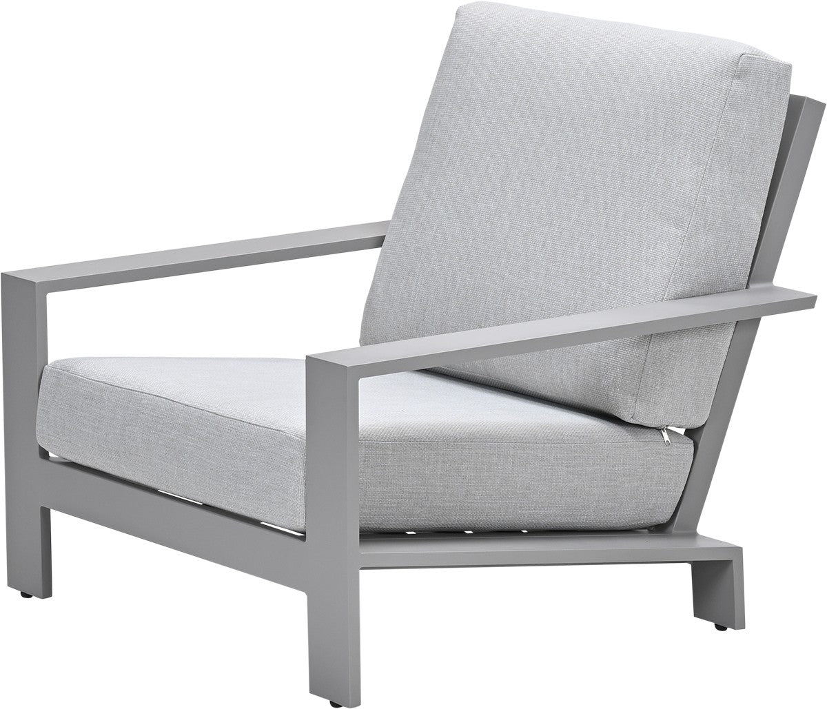 Gartensofa taupe Metall, Gartenbank taupe Aluminium-Gestell, Breite 230 cm