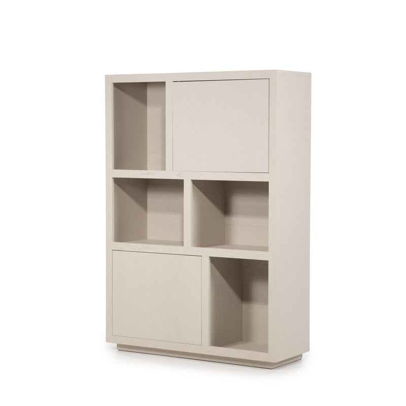 Sideboard taupe Eiche furniert, Anrichte taupe Eiche furniert, Breite 200 cm