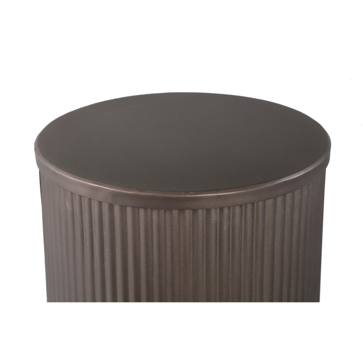 Dekosäule braun Metall, Metall Säule braun 2er Set, Höhe 60-100 cm