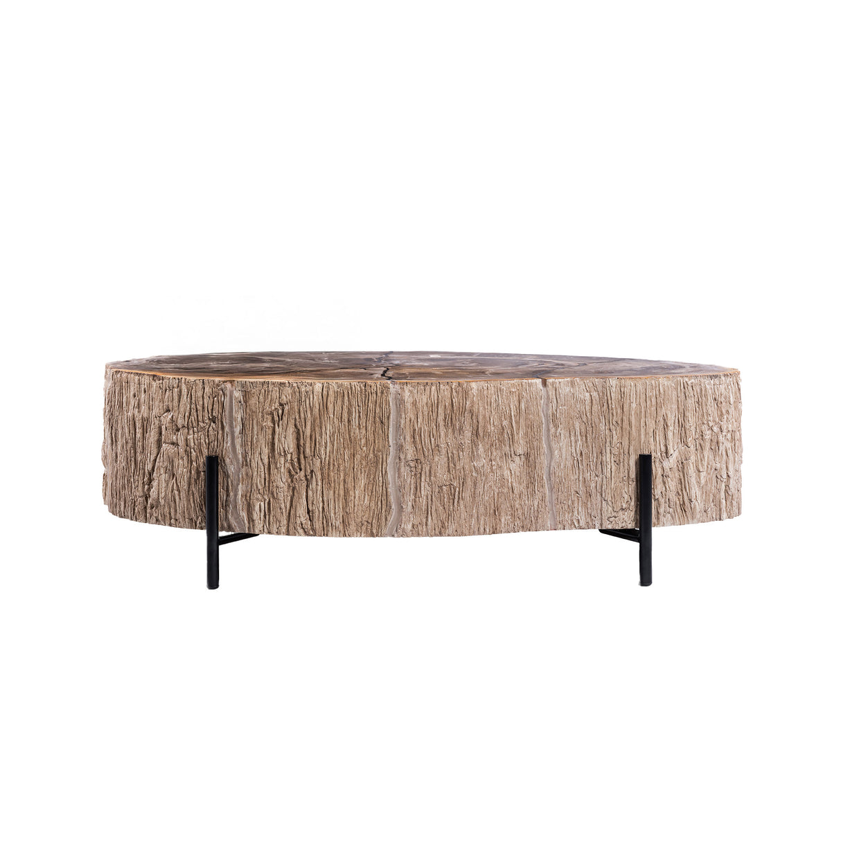Couchtische versteinertes Holz, Länge 120 cm