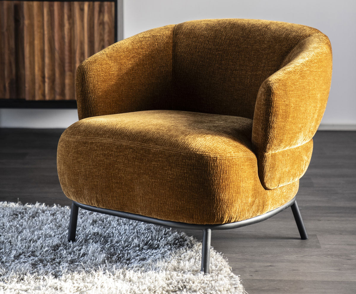 Sessel Senf-gelb, Relaxsessel gelb, Wohnzimmersessel gelb