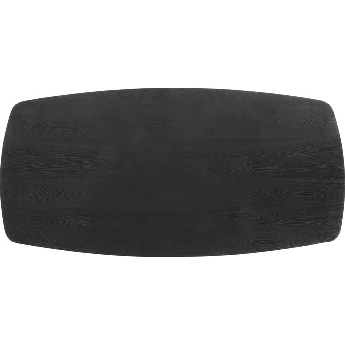 Esstisch Silber-schwarz , Esstisch schwarz, Tisch Silber-Tischgestell, Länge 220 cm