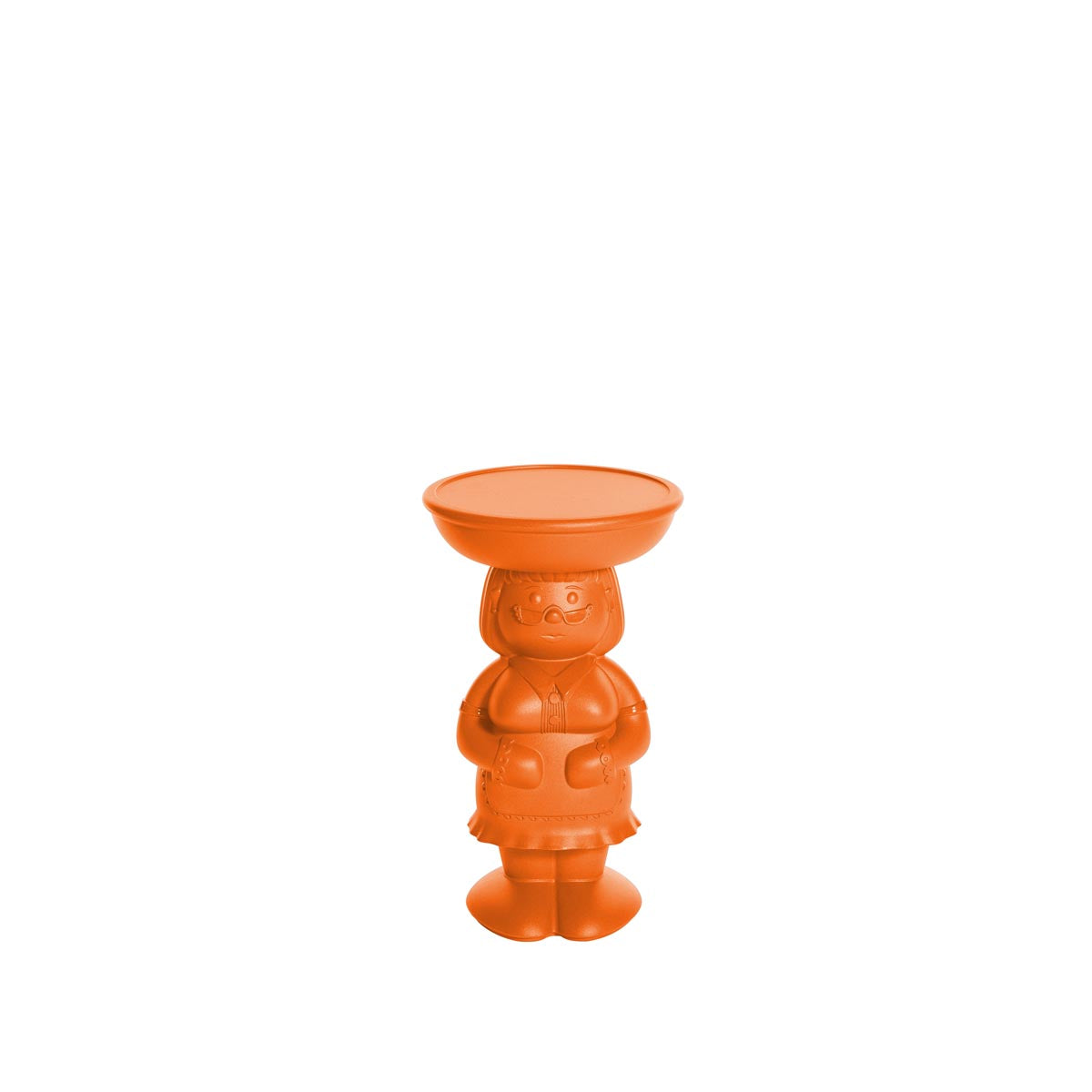 Garten-Beistelltisch orange, Beistelltisch orange Kunststoff, Höhe 60 cm
