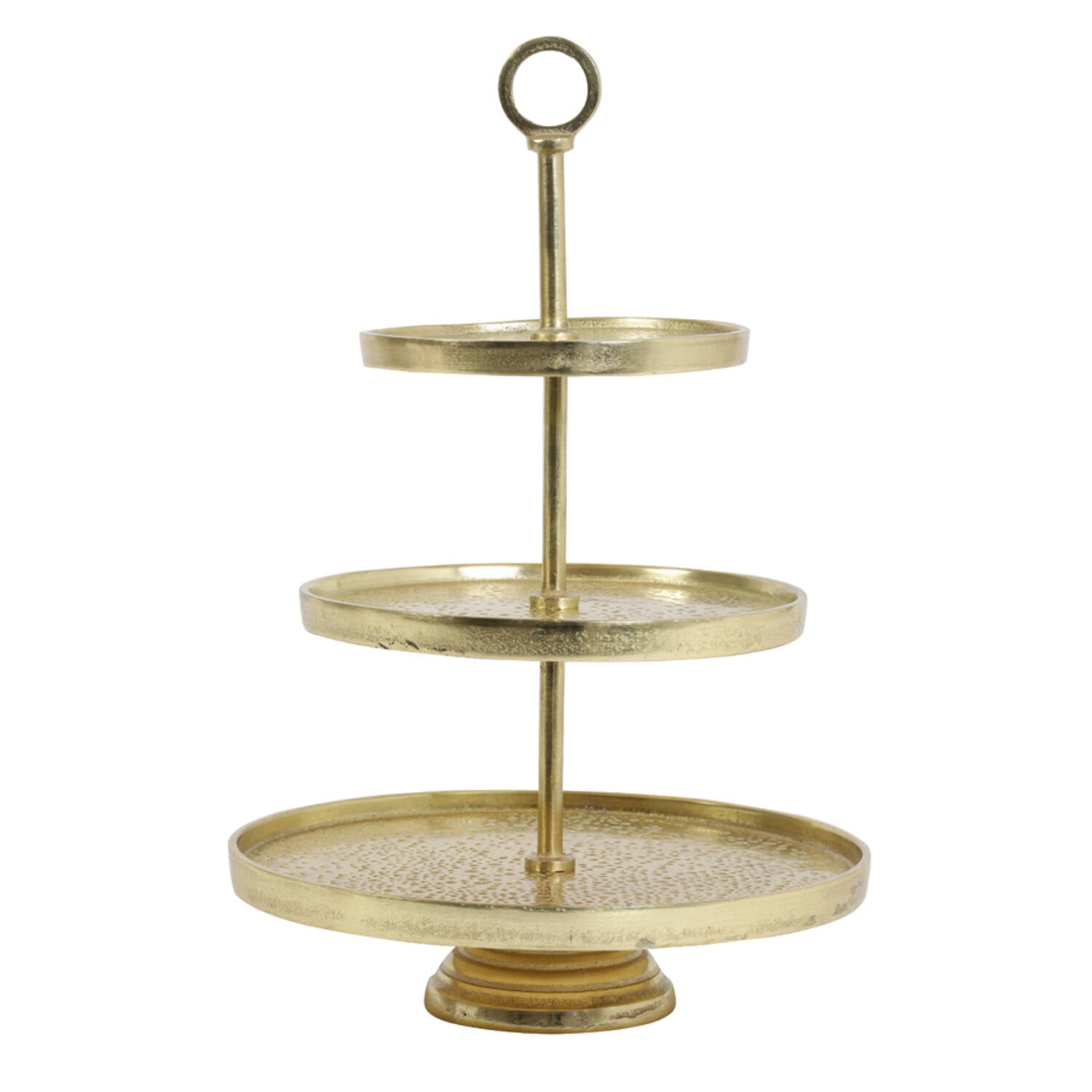 Etagere Gold, Metall Etagere Gold, Höhe 48 cm