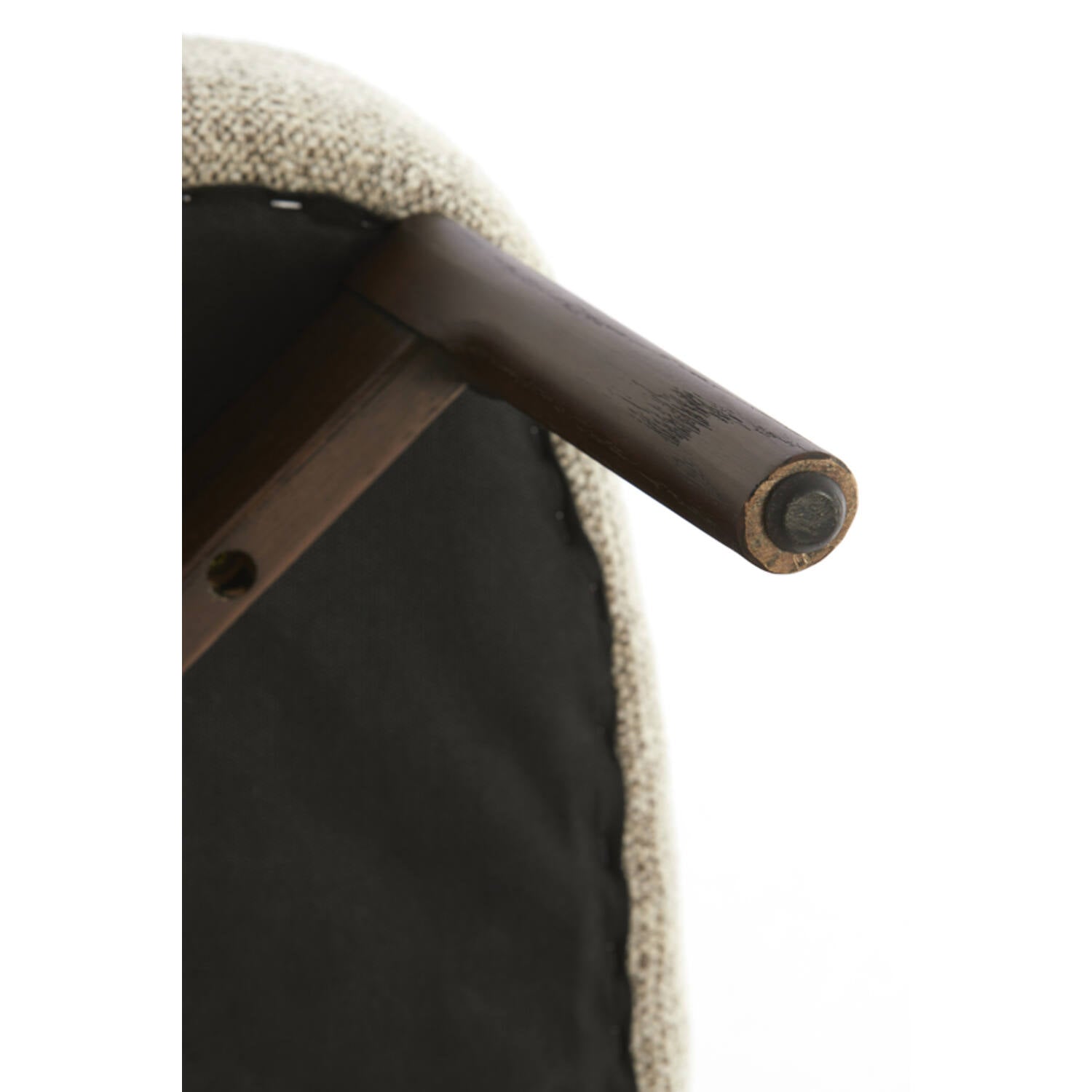 Sessel creme-braun, Sessel Holz-Gestell