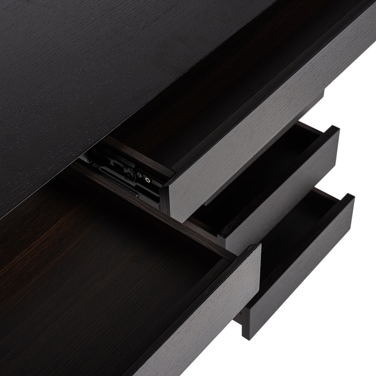 Schreibtisch schwarz-Gold, Schminktisch Gold-schwarz, Breite 140 cm