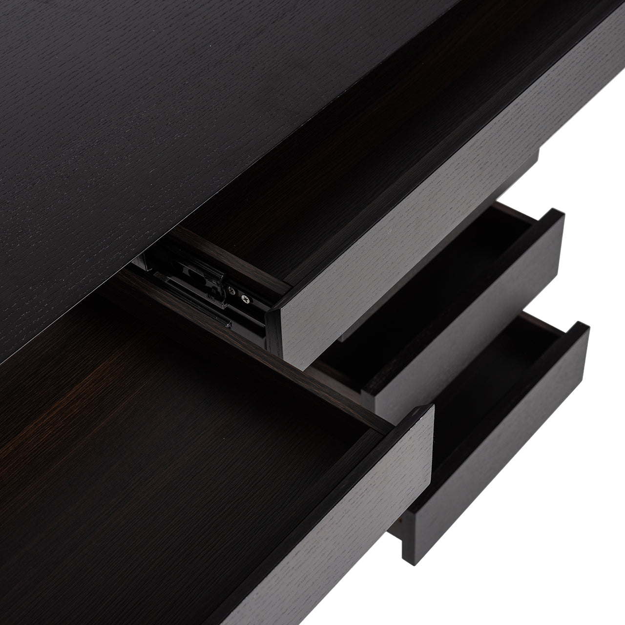 Schreibtisch schwarz-Gold, Schminktisch Gold-schwarz, Breite 140 cm
