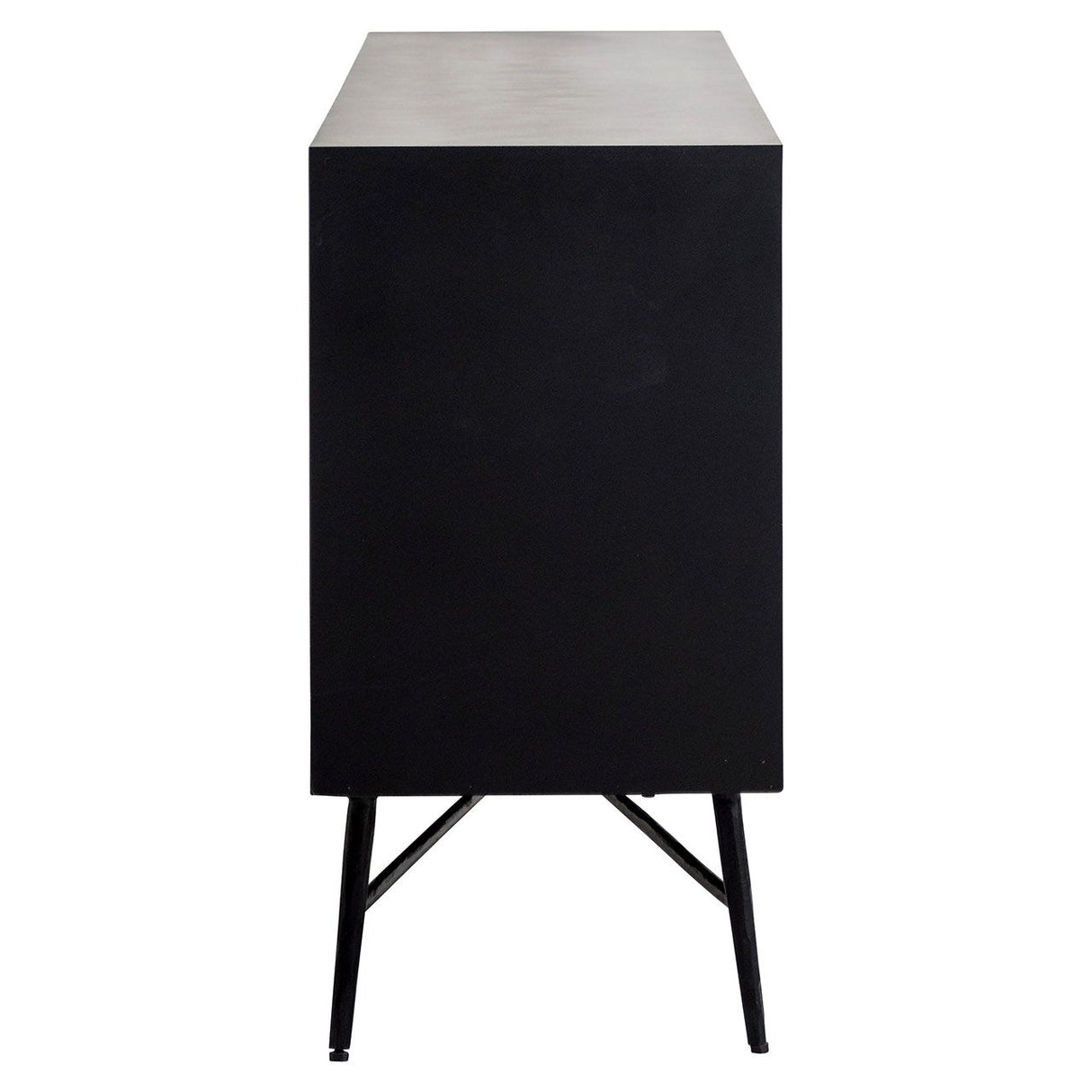 Sideboard Silber-schwarz, Anrichte Silber schwarz, Breite 160 cm