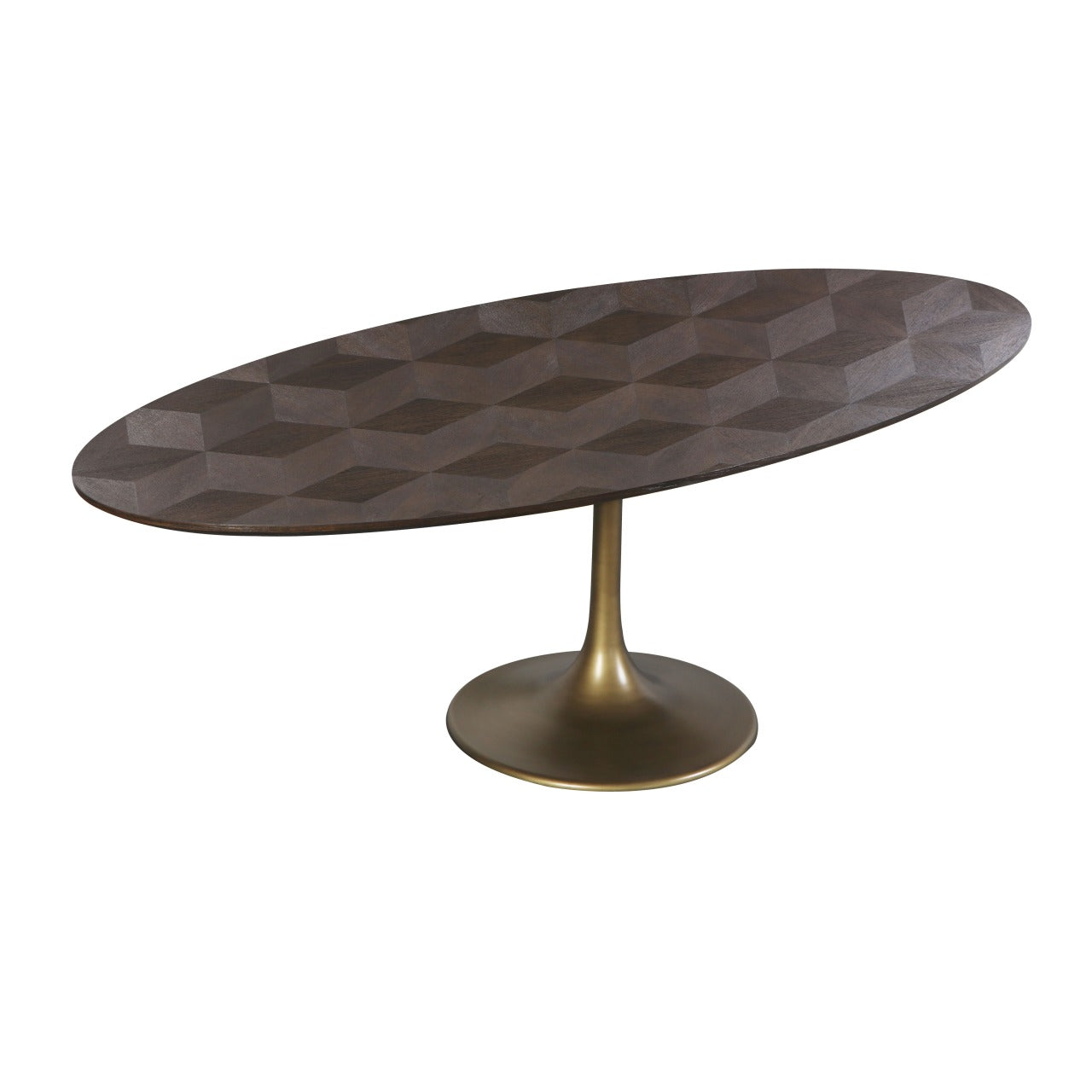 Ovaler Esstisch braun-Bronze, Tisch oval Bronze braun, Länge 230 cm