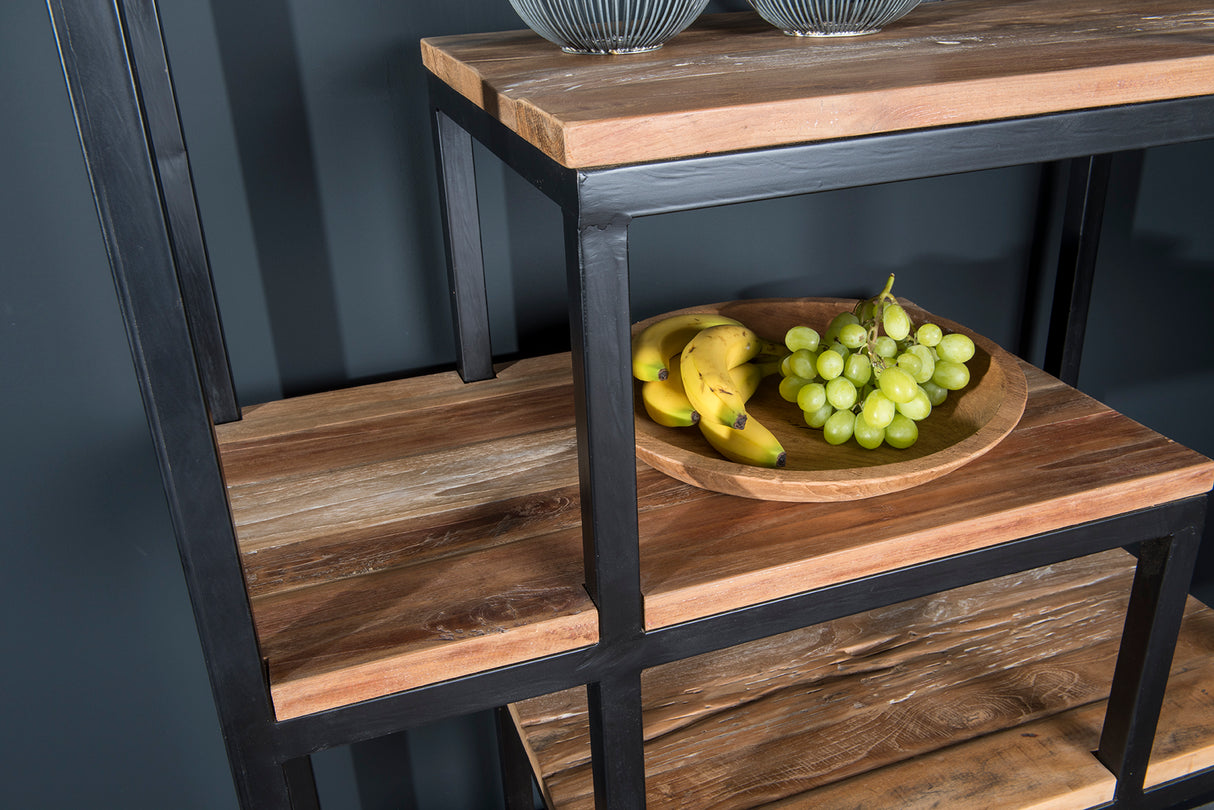 Bücherschrank Metall Landhausstil, Regal Metall-Gestell Industriedesign, Regal Industrie. Breite 150 cm