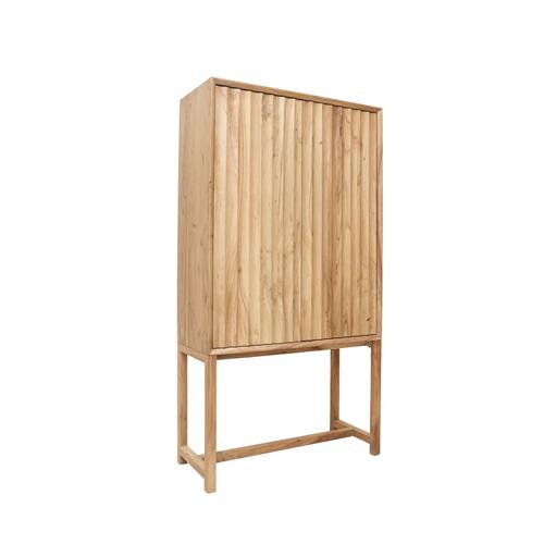 Sideboard Naturholz-Farbe, Anrichte Naturholz Akazie, Breite 180 cm