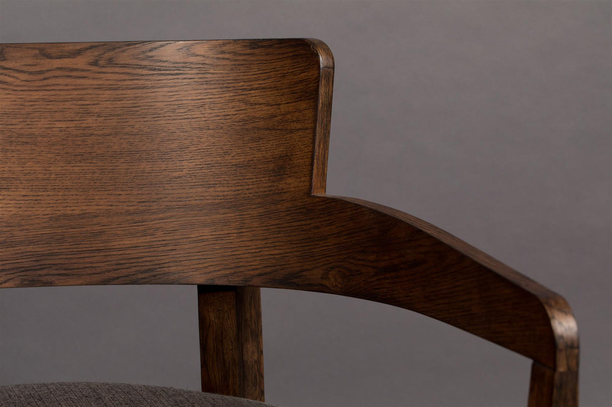 Sessel braun-grau, Sessel Massivholz-Gestell