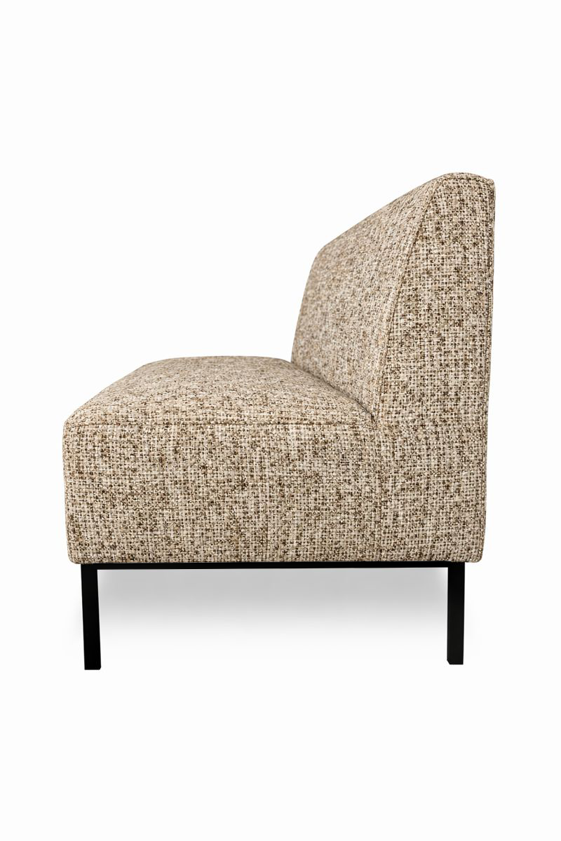 Sitzbank creme-taupe, Sitzbank gepolstert creme-taupe, Länge 200 cm