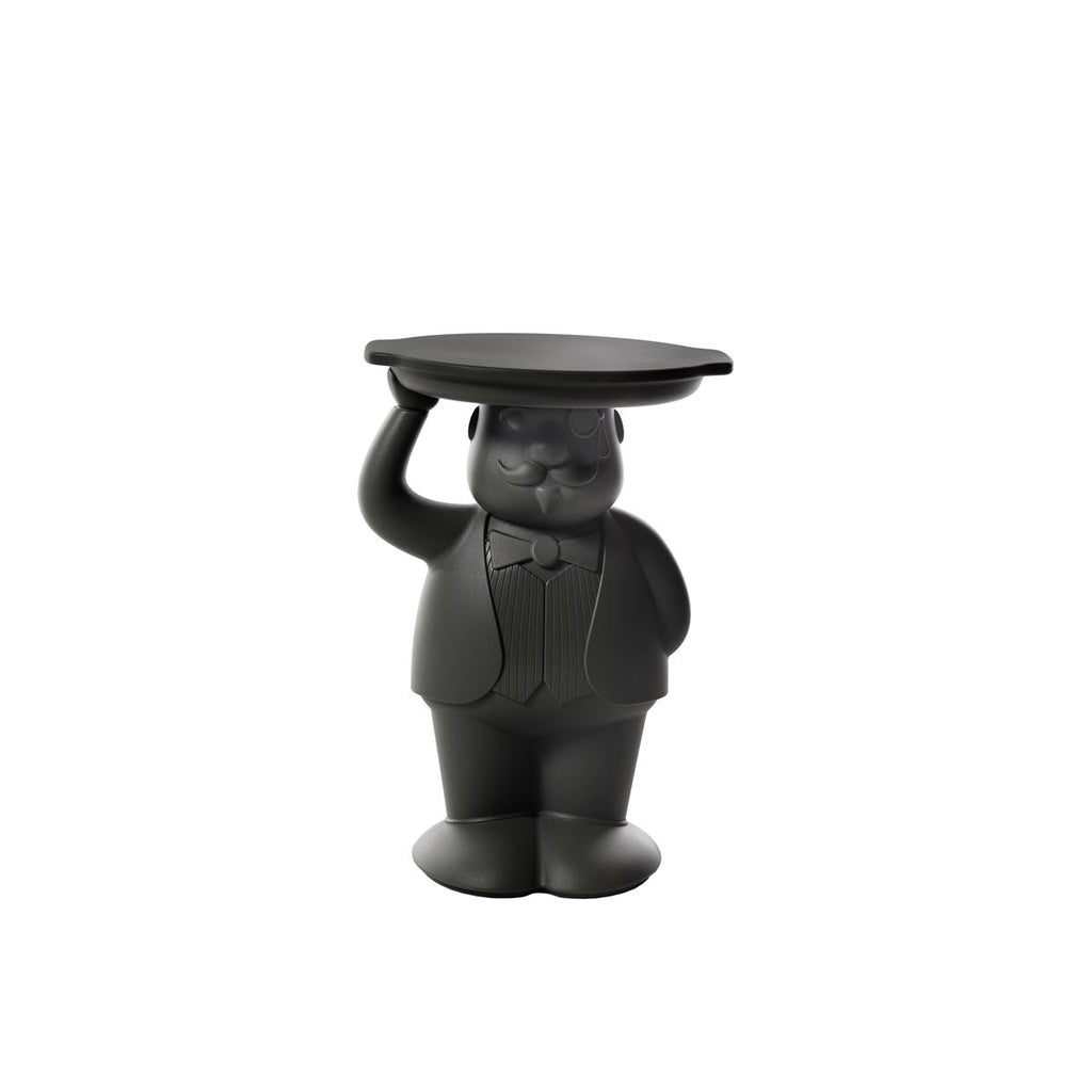 Garten-Beistelltisch schwarz, Beistelltisch schwarz Kunststoff, Höhe 60 cm