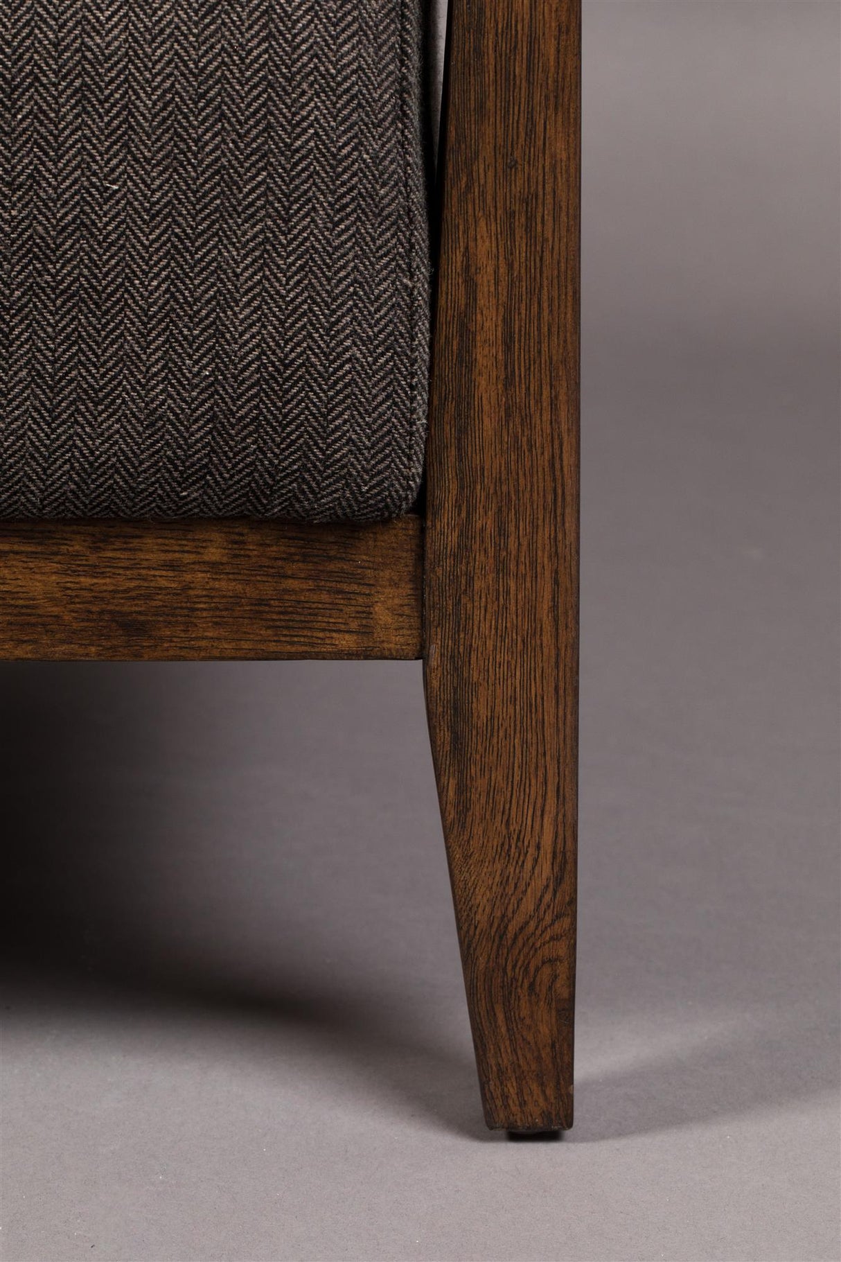 Sessel braun-grau, Sessel Massivholz-Gestell