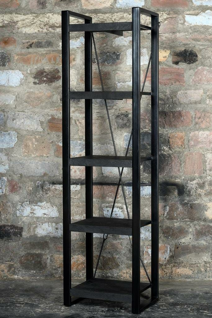 Regal schwarz Industriedesign, Metall Regal Industriedesign, Aktenregal schwarz Industrie,  Breite 55 cm
