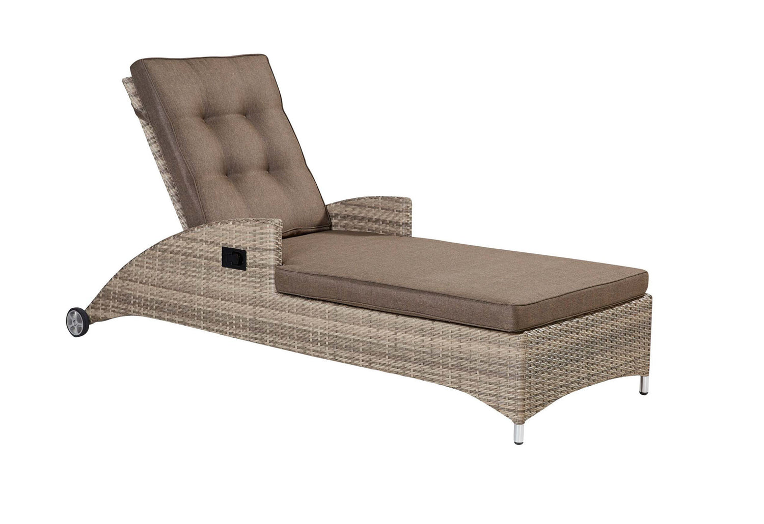 Sonnenliege Rattan Natur-braun, Länge 188 cm