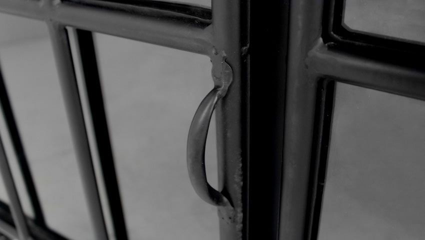 Sideboard schwarz Industriedesign, Anrichte schwarz Landhaus,  Kommode Landhaus, Breite 150 cm