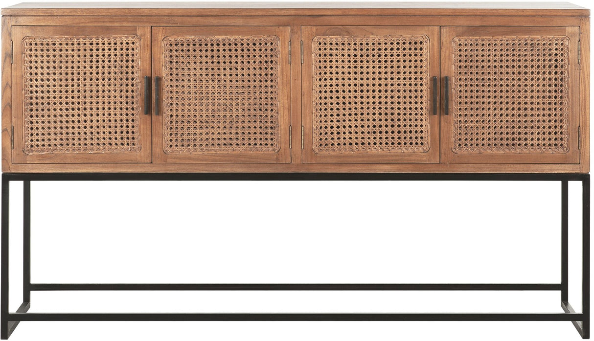 Sideboard Rattan, Sideboard braun, Breite 160 cm