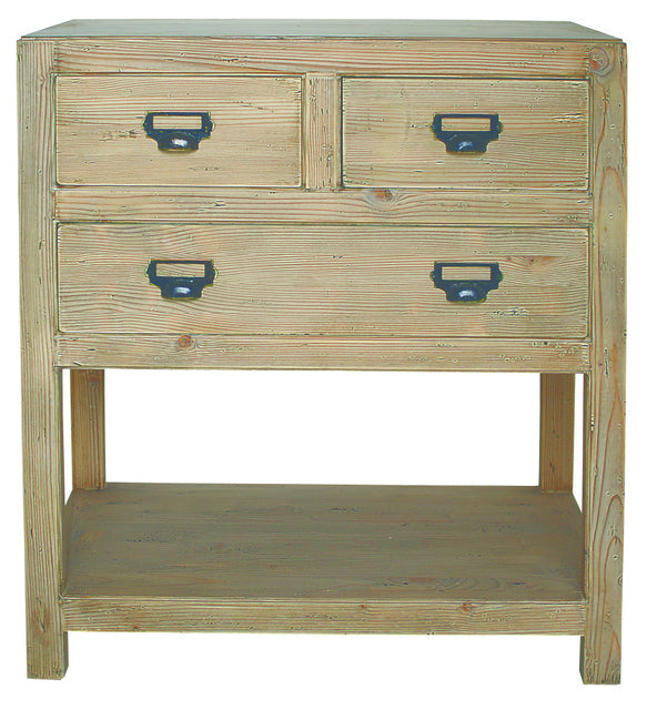 Sideboard Massivholz, Anrichte Massivholz in vier Farben, Küchenschrank Holz, Breite 78 cm