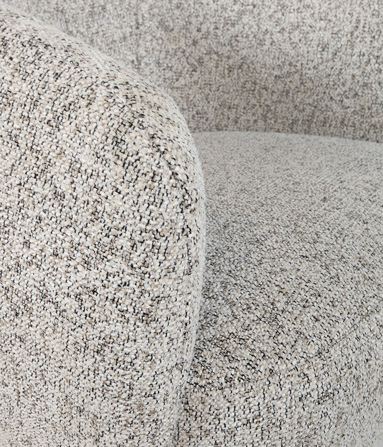 Sessel drehbar Natur-grau, drehbarer Sessel gepolstert