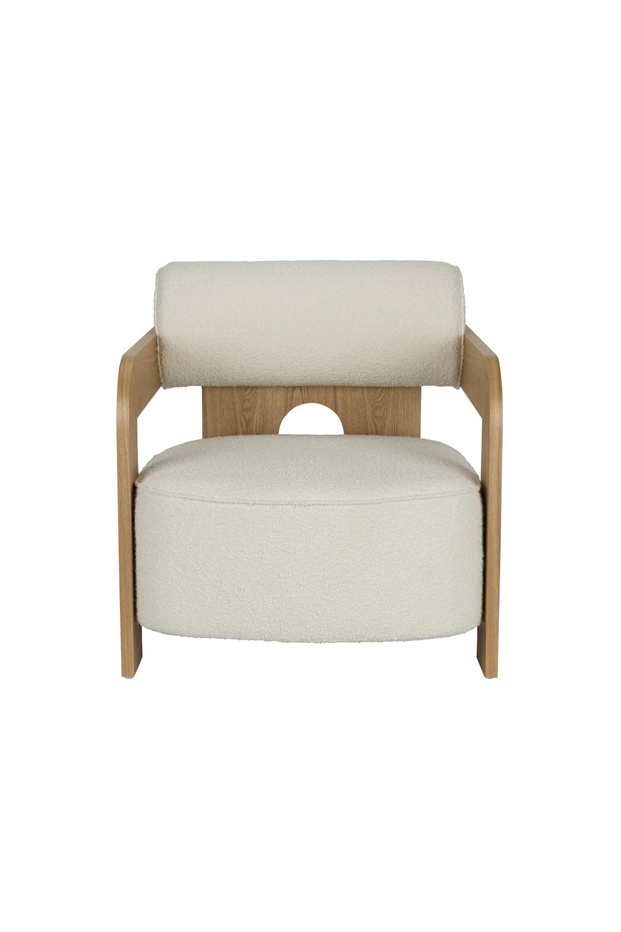 Lounge Sessel beige-Naturholz, Sessel beige Eiche-Natur