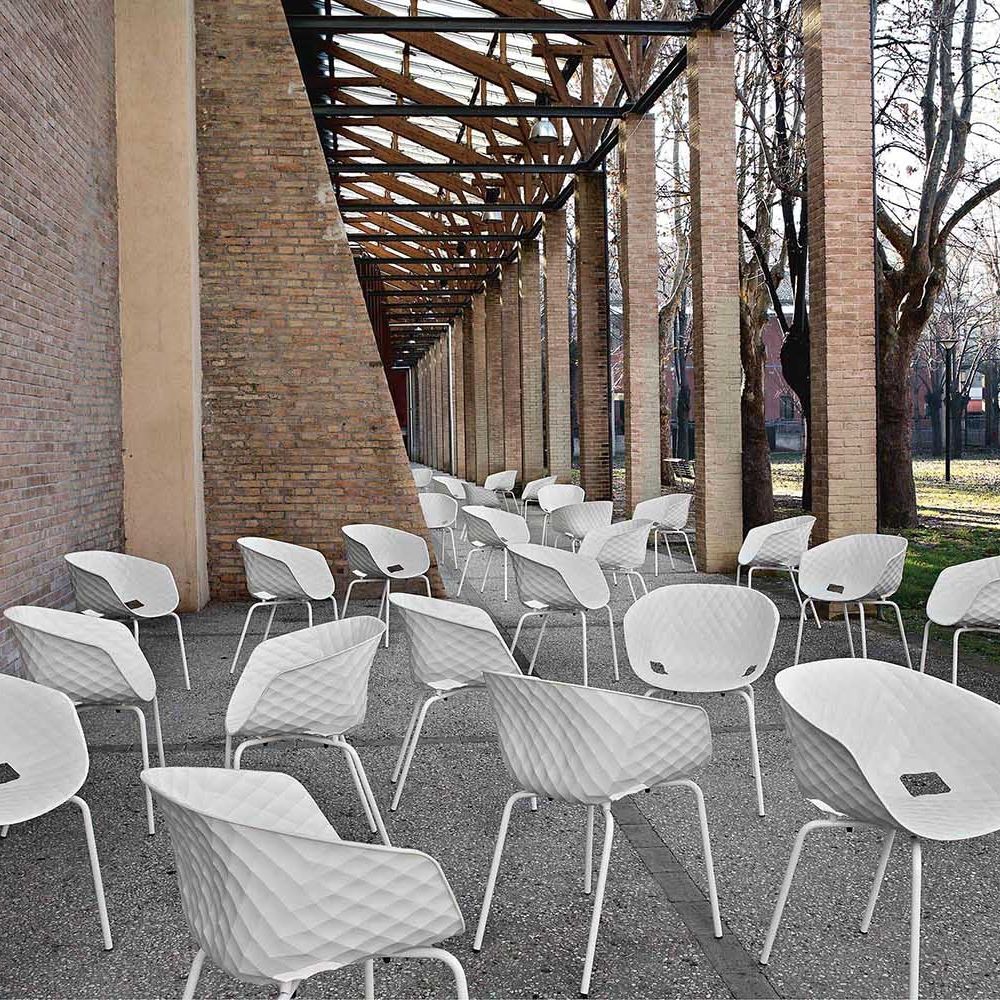 Gartenstuhl rot, Gartenstuhl stapelbar mit Armlehne rot