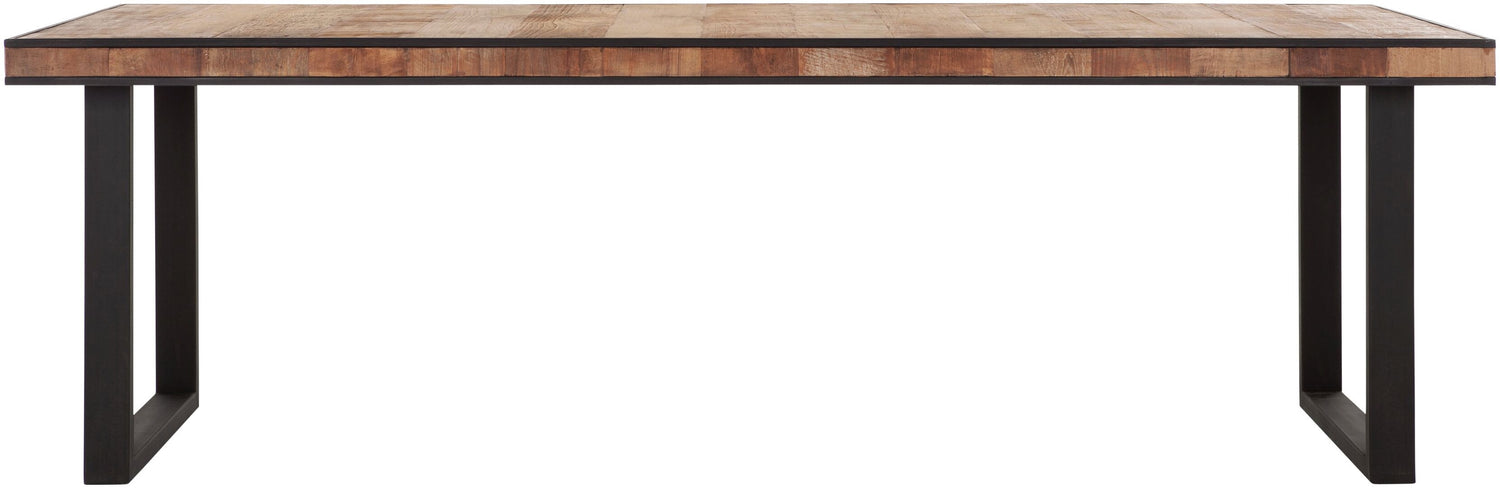 Tisch Holz-Metall, Esstisch Industriedesign, Tisch braun, Breite 175 cm