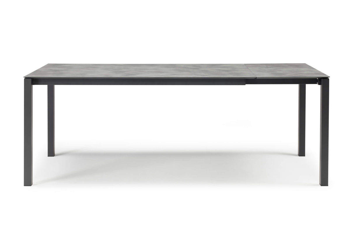 Gartentisch grau-anthrazit, Gartentisch ausziehbar, Esstisch grau ausziehbar, Breite 160-210 cm