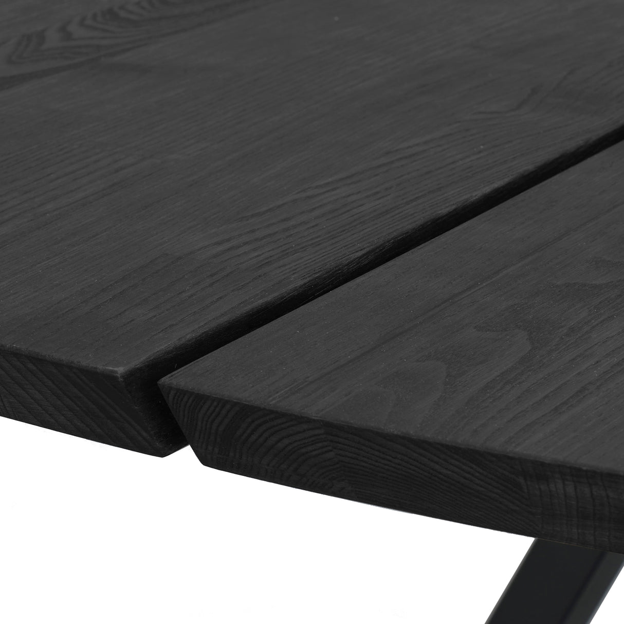 Esstisch rund schwarz, runder Tisch Eiche massiv schwarz, Durchmesser 150 cm