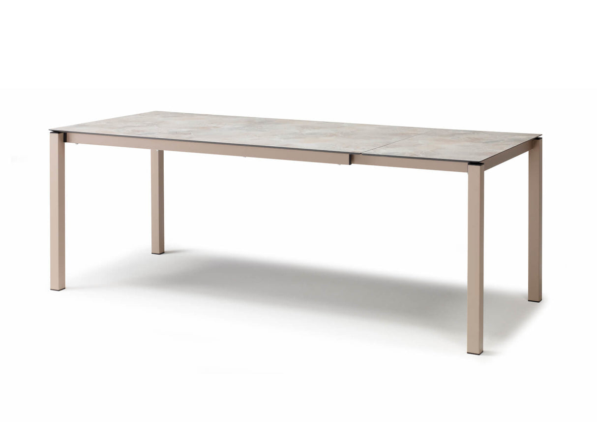 Gartentisch taupe, Gartentisch ausziehbar, Esstisch taupe ausziehbar, Breite 160-210 cm