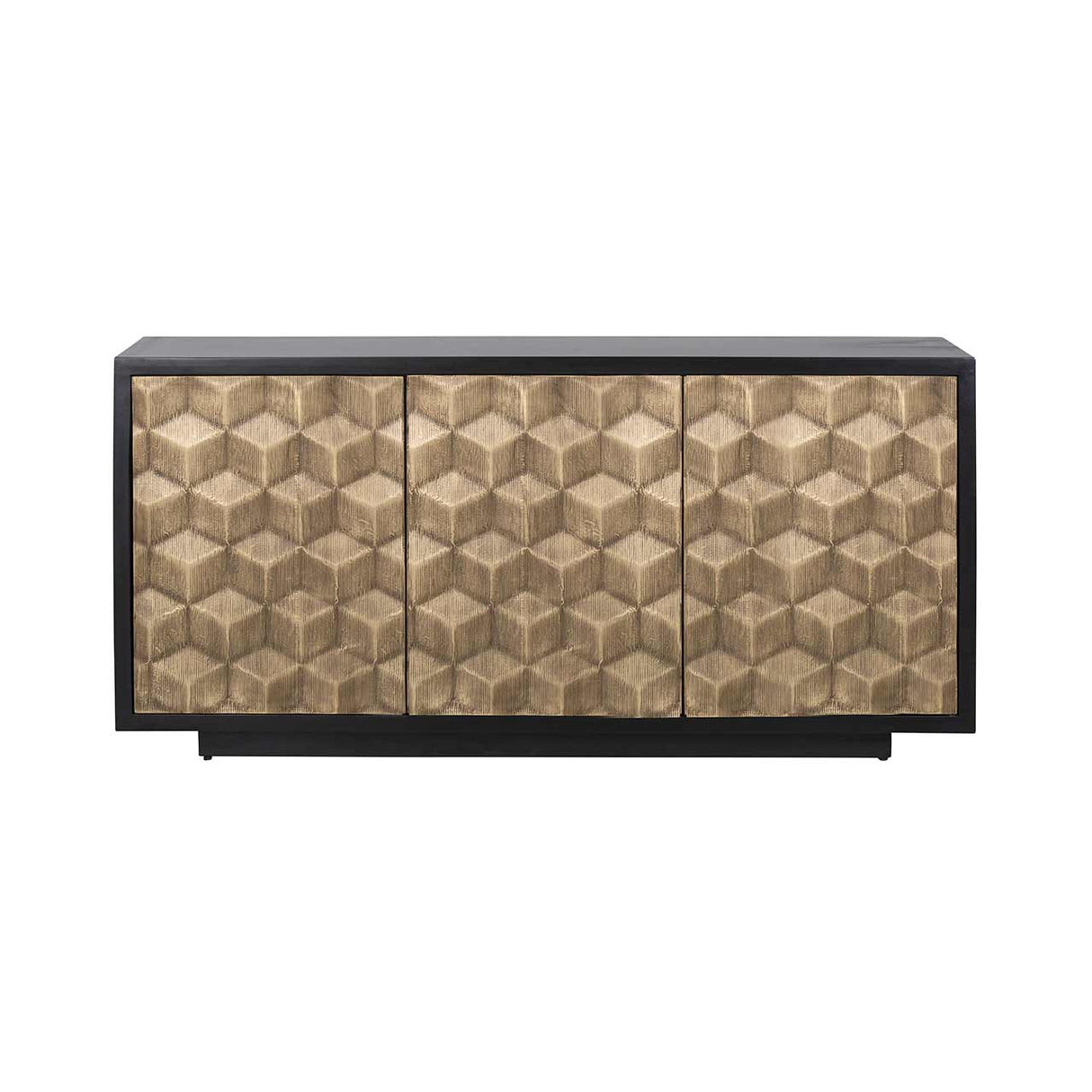 Sideboard Gold schwarz, Anrichte schwarz Gold, Breite 160 cm