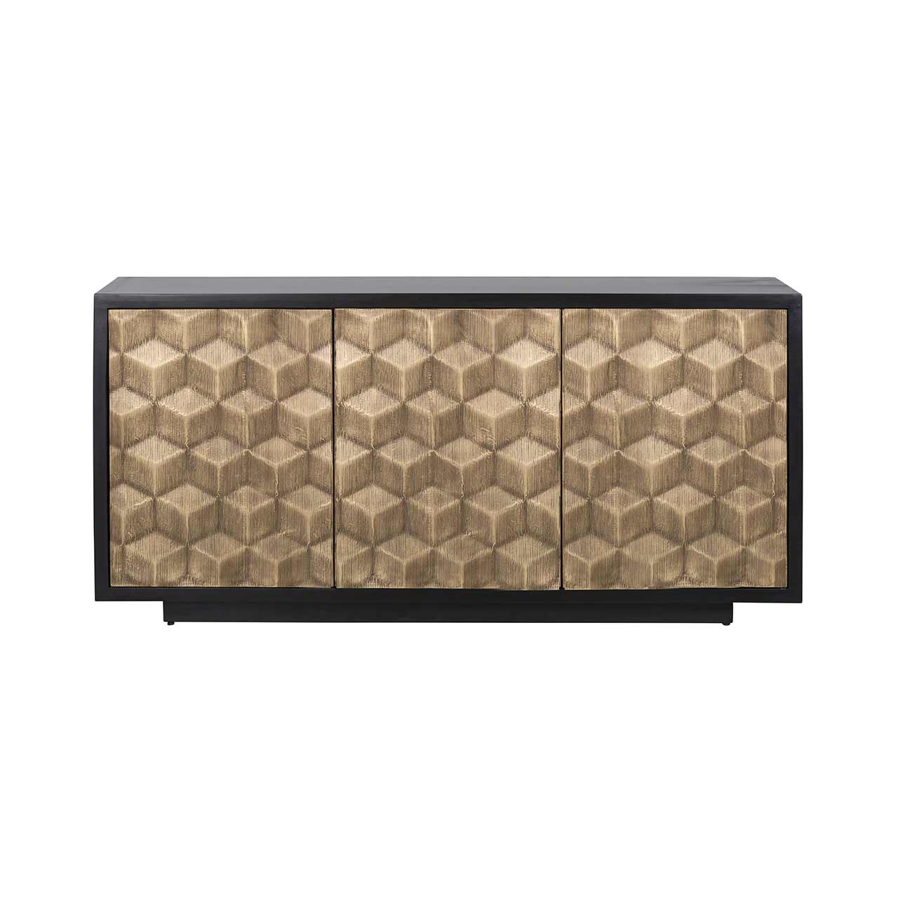 Sideboard Gold schwarz, Anrichte schwarz Gold, Breite 160 cm
