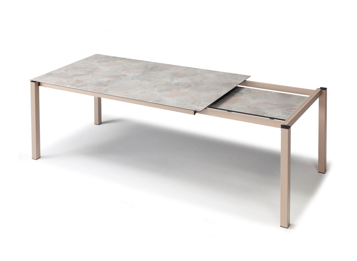 Gartentisch taupe, Gartentisch ausziehbar, Esstisch taupe ausziehbar, Breite 160-210 cm