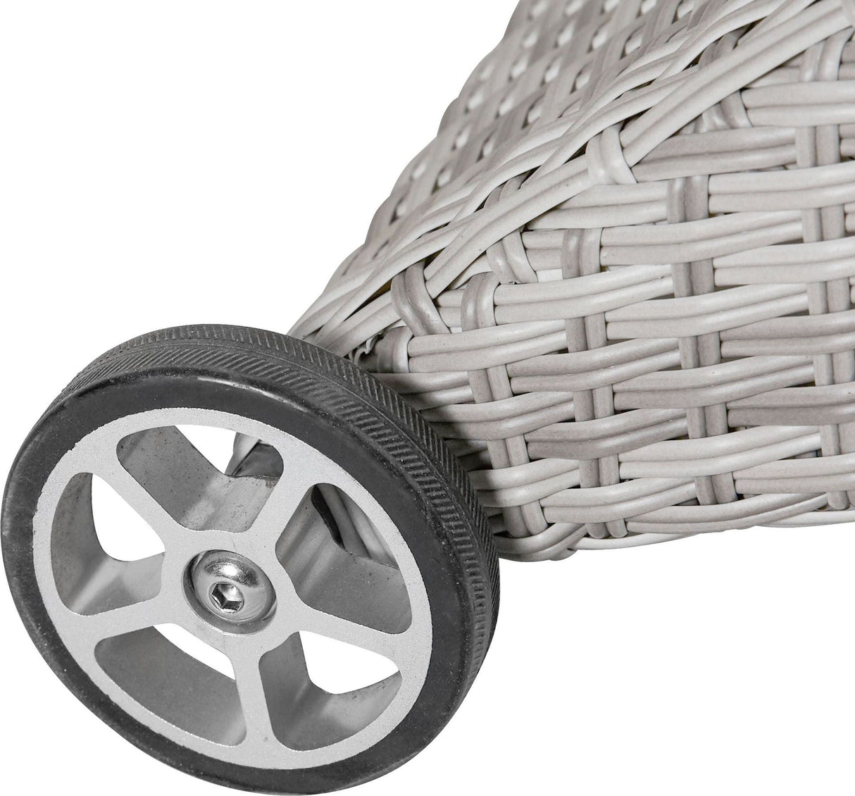 Sonnenliege Rattan grau, Länge 188 cm