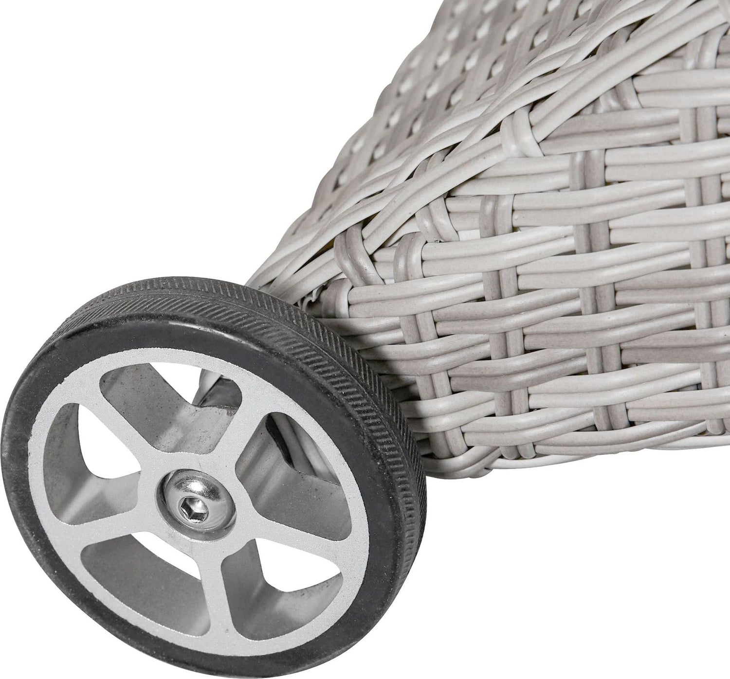 Sonnenliege Rattan grau, Länge 188 cm