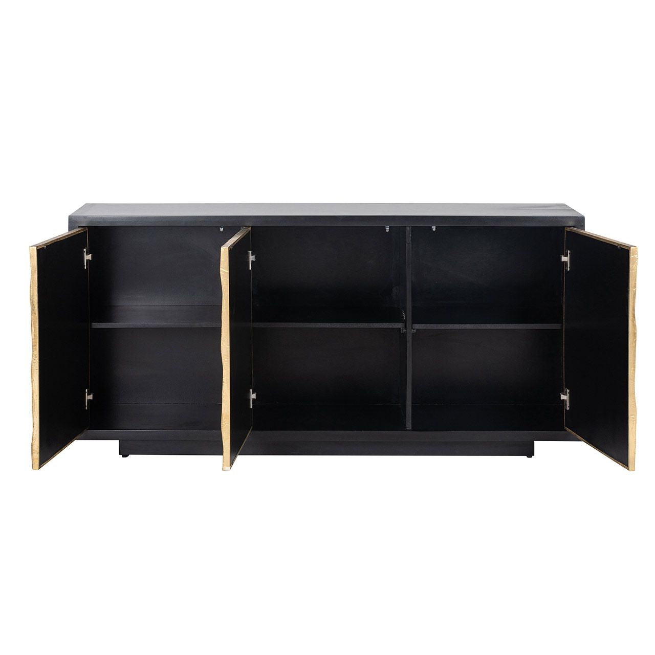 Sideboard Gold schwarz, Anrichte schwarz Gold, Breite 160 cm