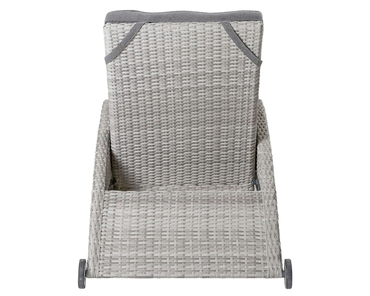 Sonnenliege Rattan grau, Länge 188 cm