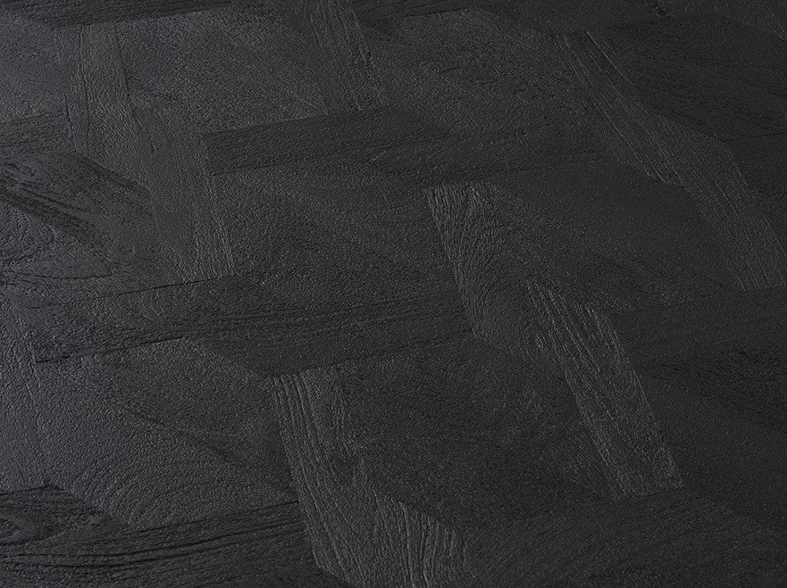 Highboard schwarz, Schrank schwarz Industriedesign, schwarzer Wohnzimmerschrank Massivholz, Breite 120 cm