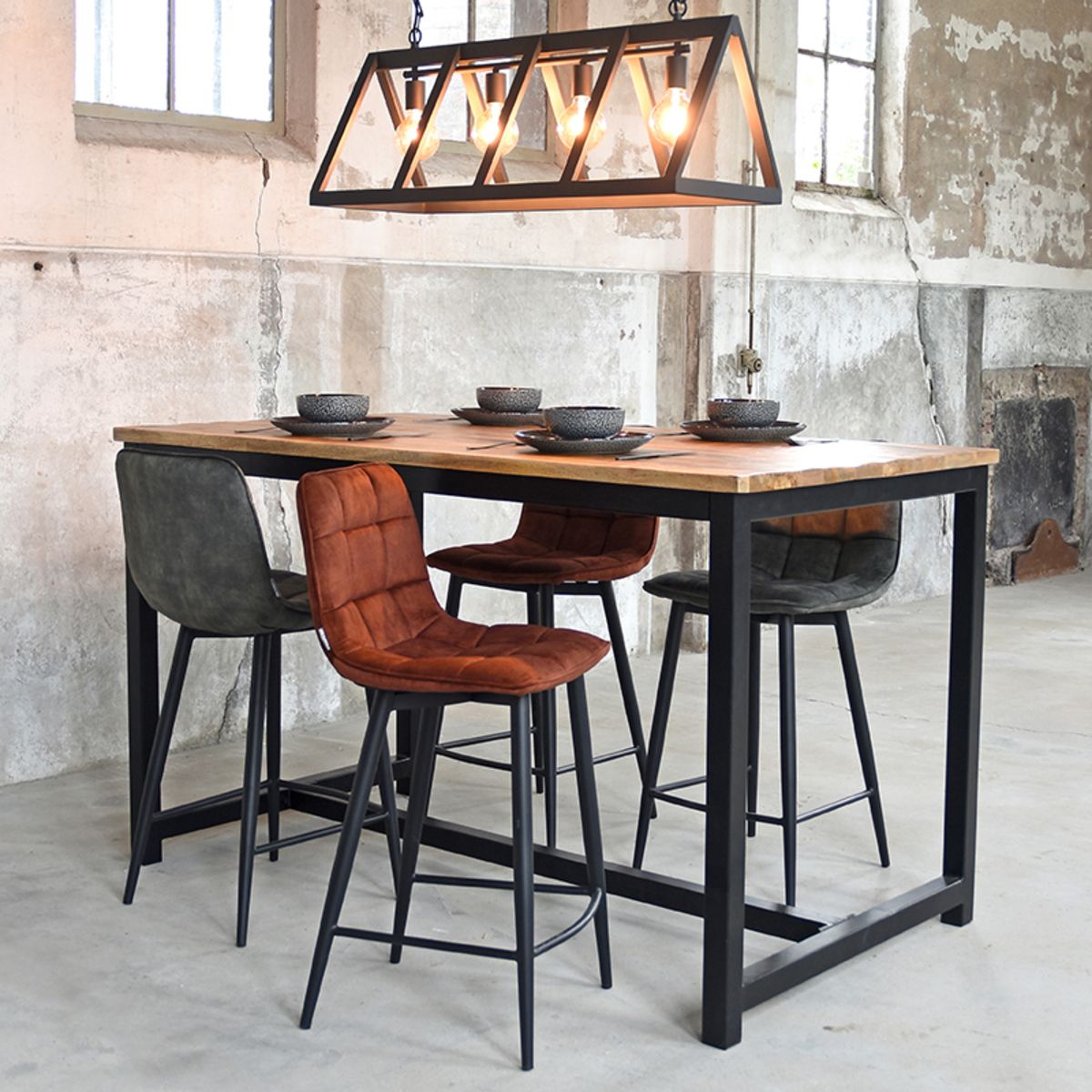 Bartisch braun Holz, Länge 160 cm