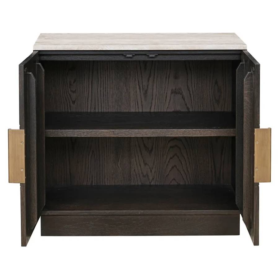 Sideboard braun, Anrichte braun Eiche furniert, Breite 85 cm