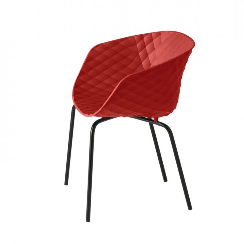 Gartenstuhl rot, Gartenstuhl stapelbar mit Armlehne rot