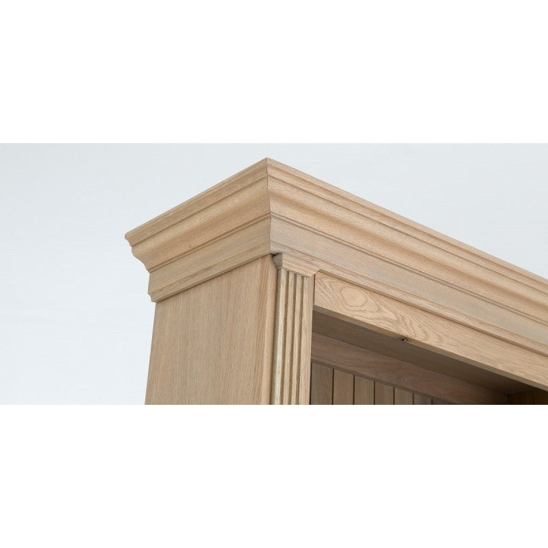 Bücherschrank Eiche-Natur, Wohnzimmerschrank mit vier Schubladen, Breite 100 cm